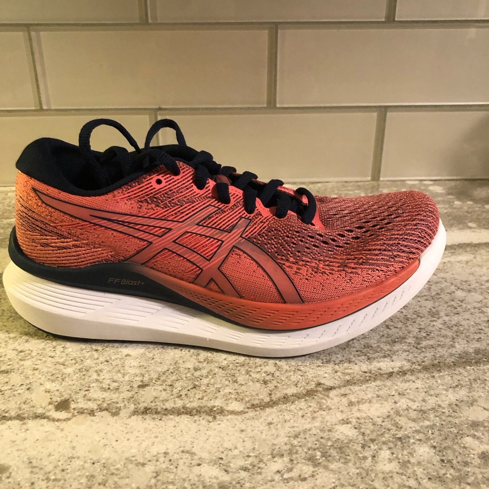 ASICS  GlideRide 3- Coral and Navy Athletic Shoes women